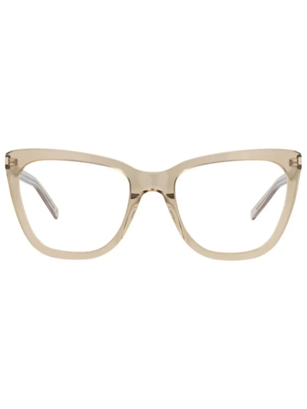 New Saint Laurent Women's Eyeglasses Cat Eye Acetate Frame Brown Brown